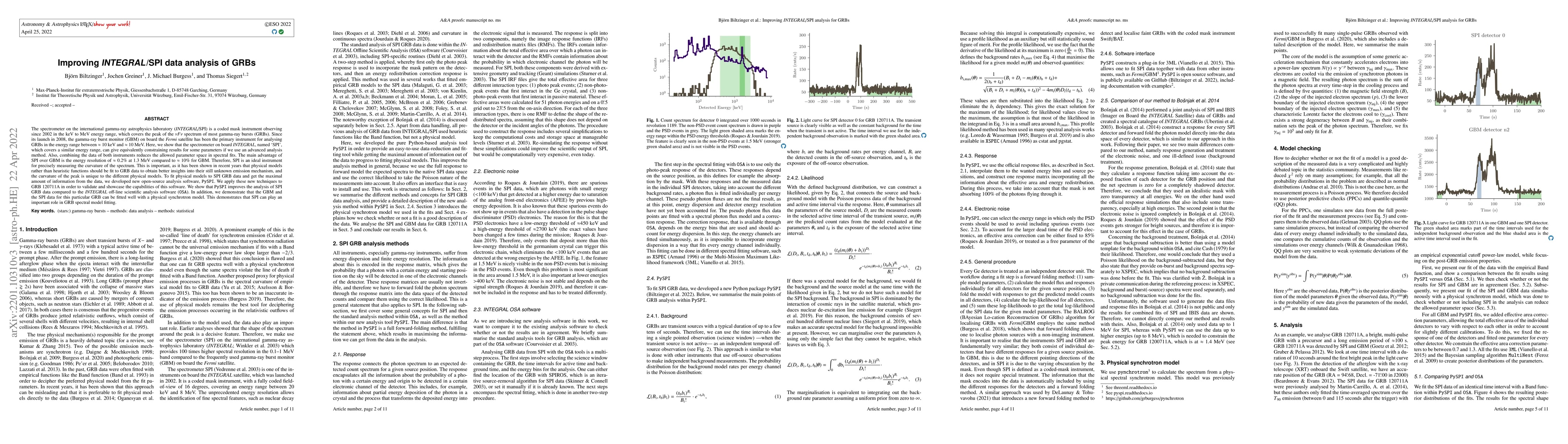 Thumbnail for Improving INTEGRAL/SPI data analysis of GRBs