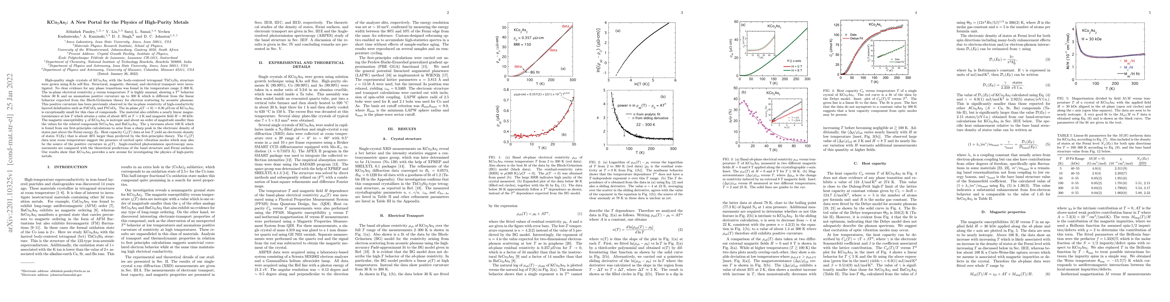 Thumbnail for KCo$_2$As$_2$: A New Portal for the Physics of High-Purity Metals