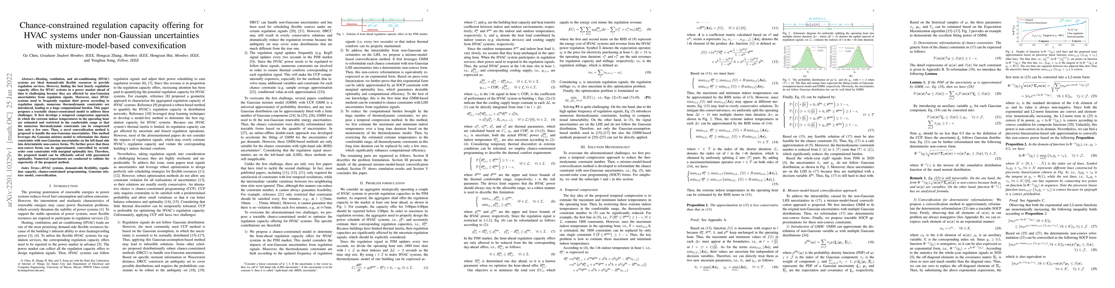 Thumbnail for Chance-constrained regulation capacity offering for HVAC systems under
  non-Gaussian uncertainties with mixture-model-based convexification