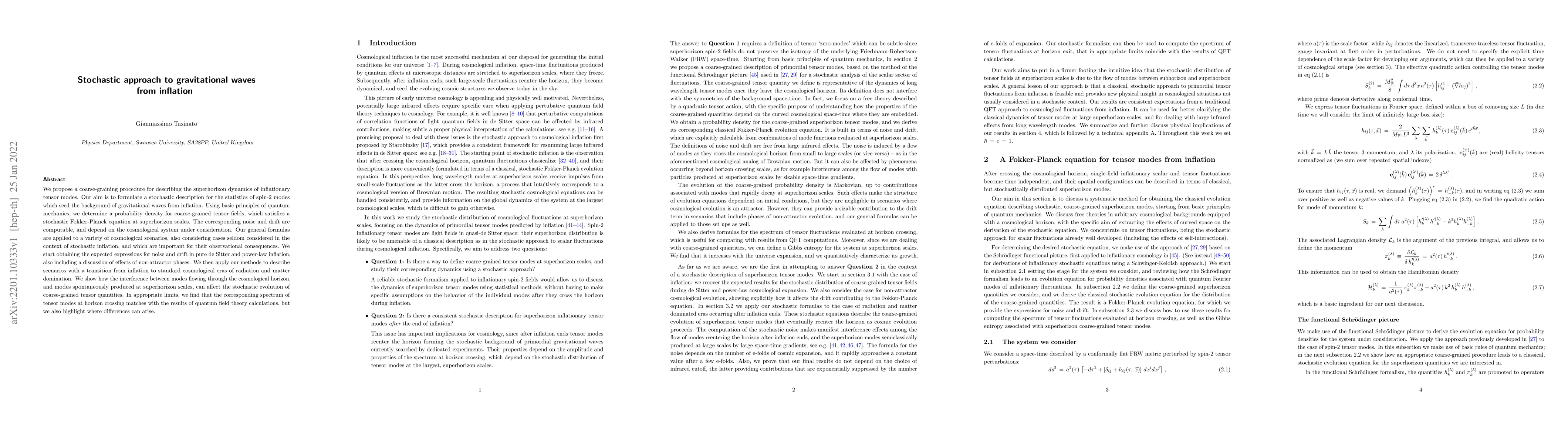 Thumbnail for Stochastic approach to gravitational waves from inflation