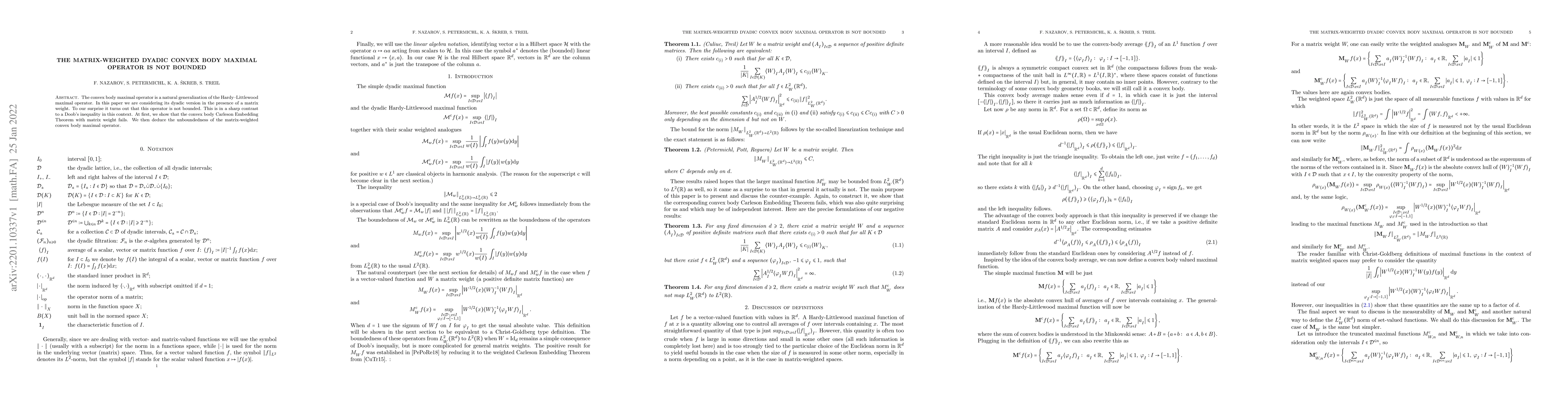 Thumbnail for The matrix-weighted dyadic convex body maximal operator is not bounded