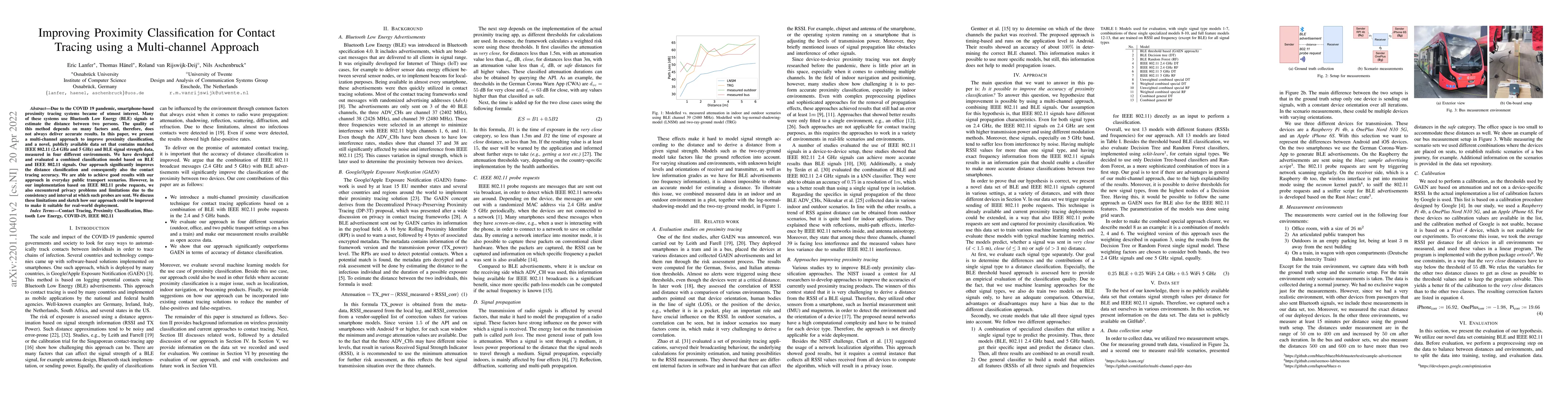 Thumbnail for Improving Proximity Classification for Contact Tracing using a
  Multi-channel Approach