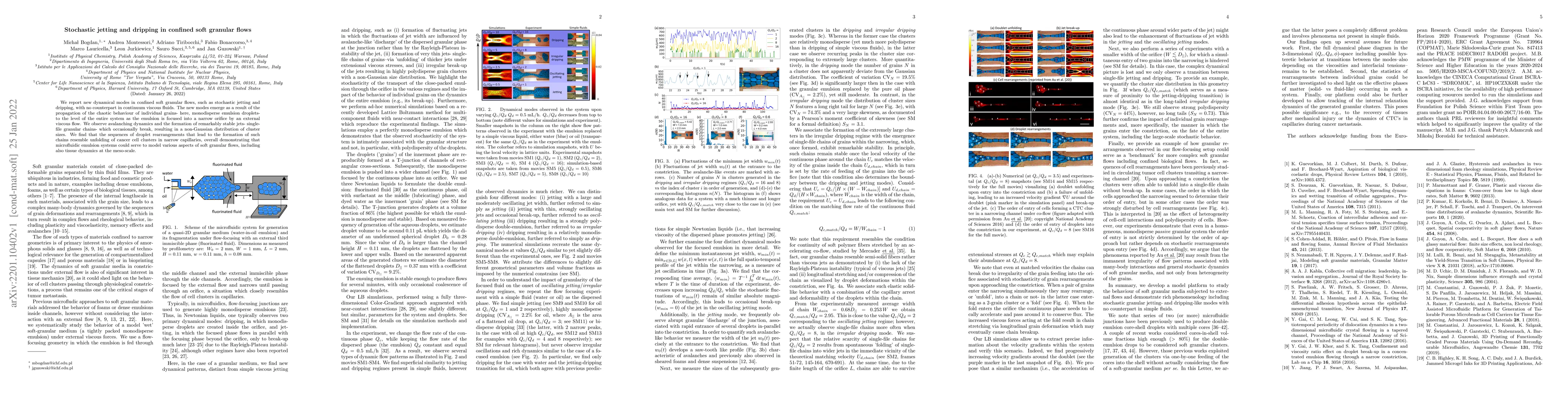 Thumbnail for Stochastic jetting and dripping in confined soft granular flows