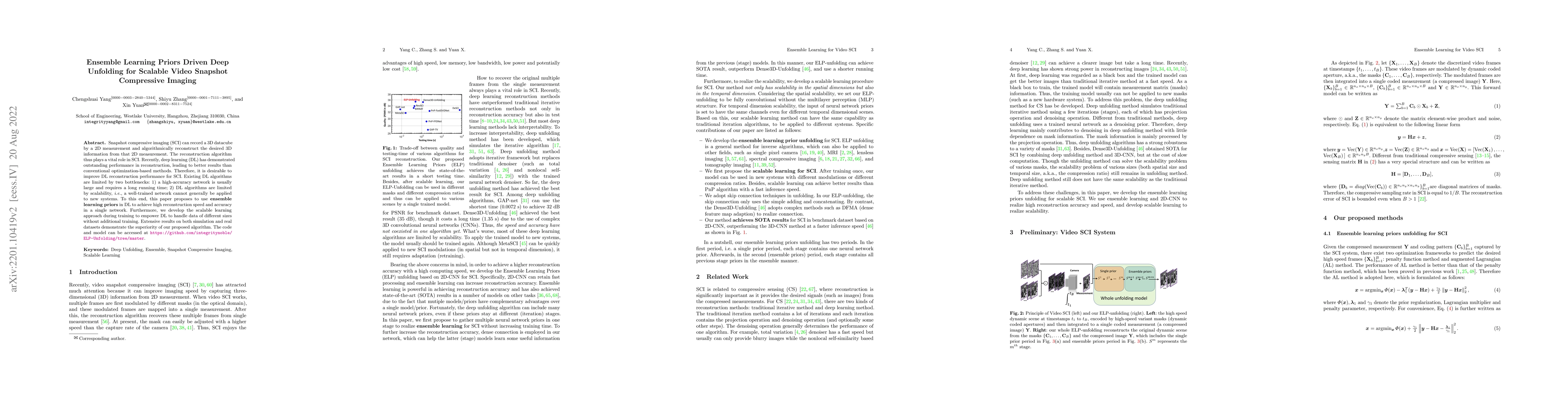 Thumbnail for Ensemble learning priors unfolding for scalable Snapshot Compressive
  Sensing