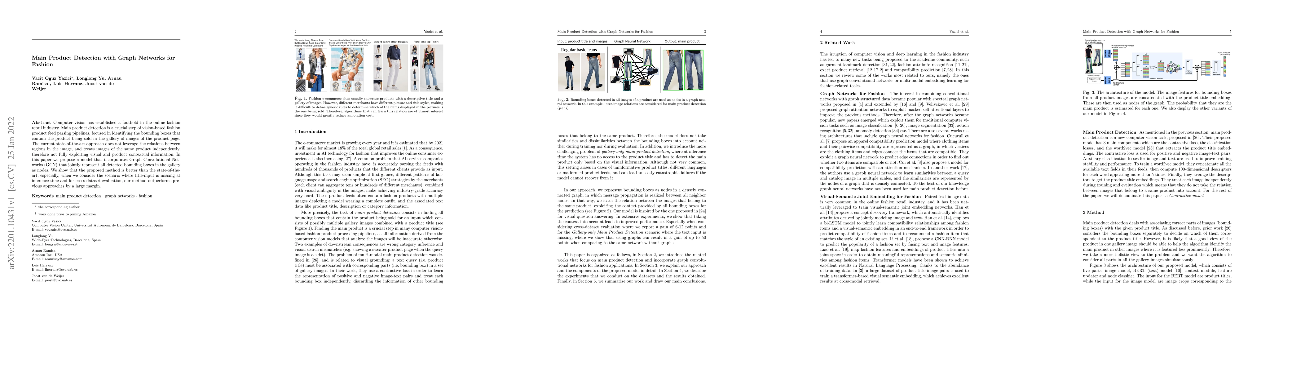 Thumbnail for Main Product Detection with Graph Networks for Fashion