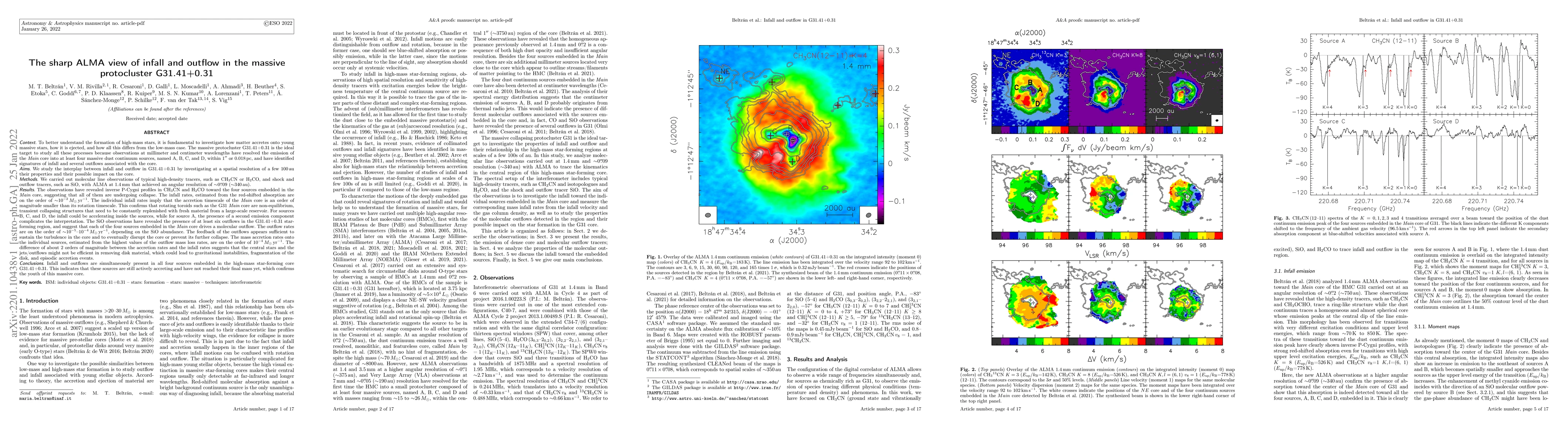 Thumbnail for The sharp ALMA view of infall and outflow in the massive protocluster
  G31.41+0.31