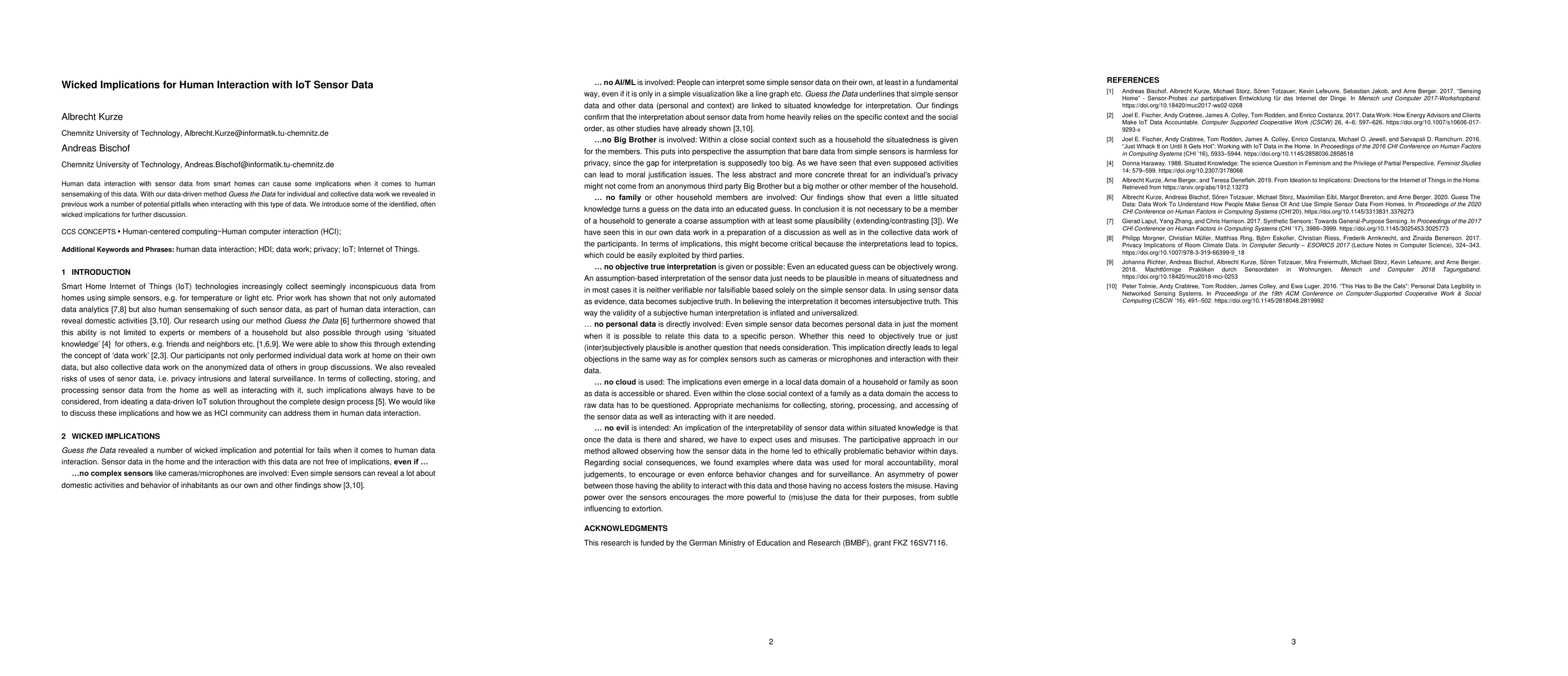 Thumbnail for Wicked Implications for Human Interaction with IoT Sensor Data