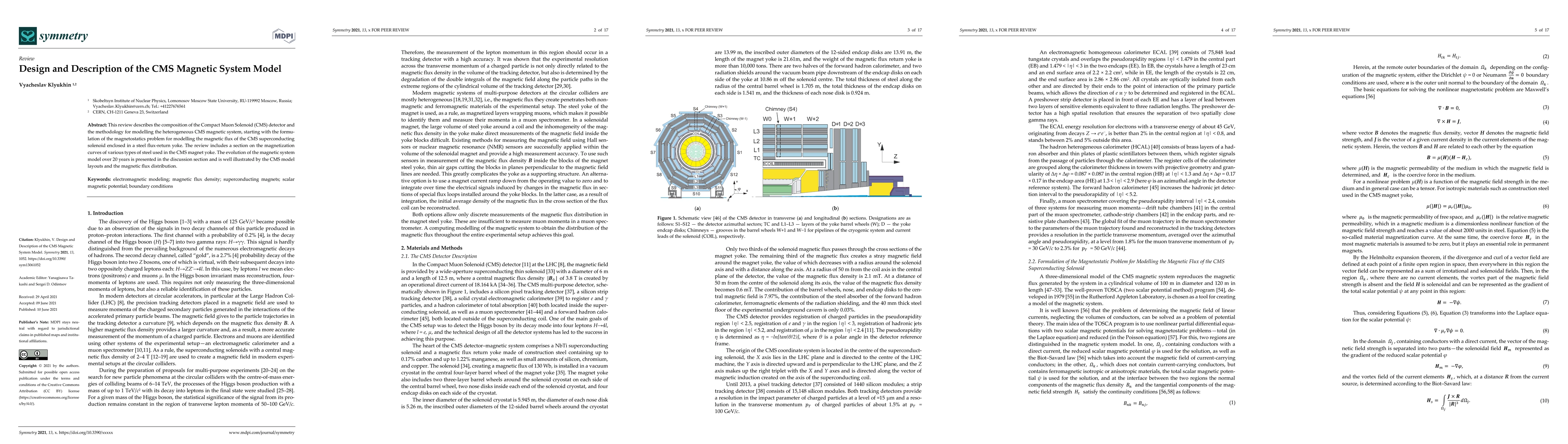 Thumbnail for Design and Description of the CMS Magnetic System Model