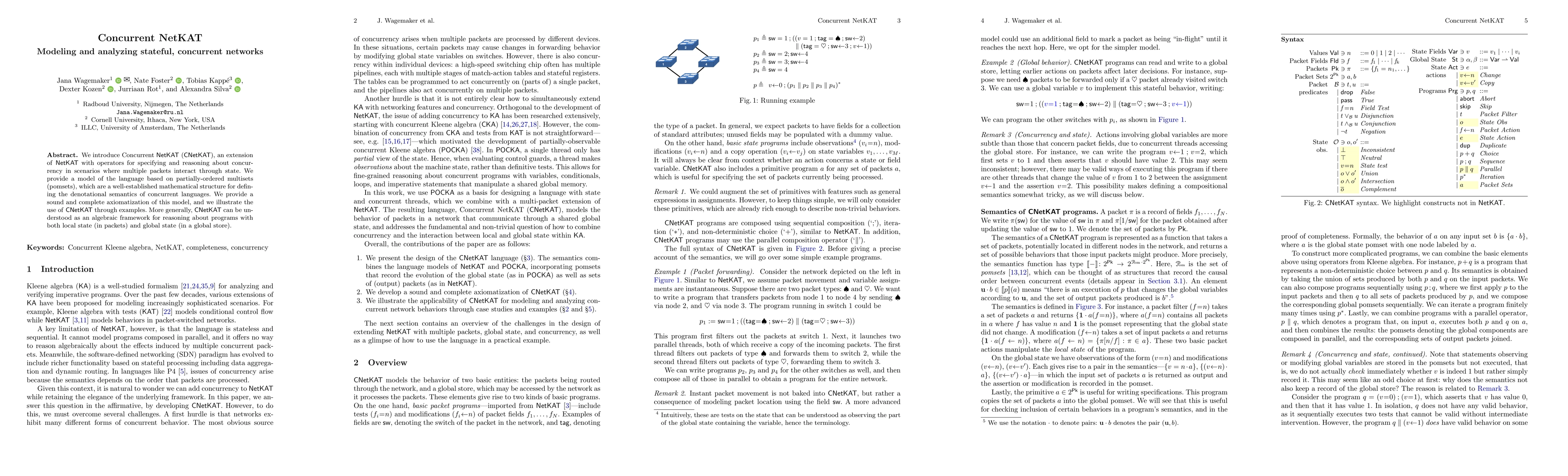 Thumbnail for Concurrent NetKAT: Modeling and analyzing stateful, concurrent networks