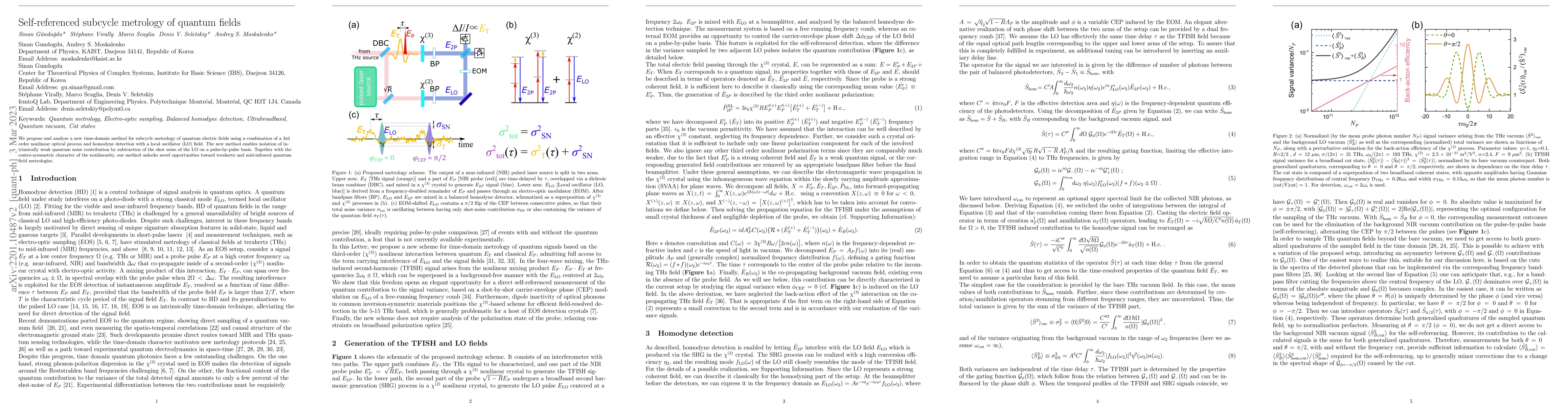Thumbnail for Self-referenced subcycle metrology of quantum fields