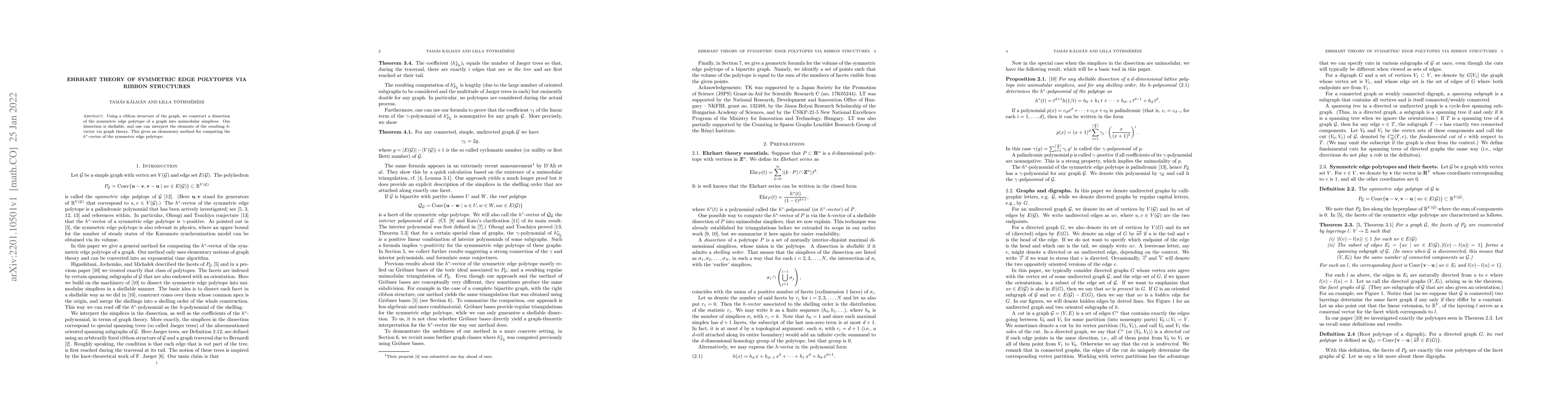 Thumbnail for Ehrhart theory of symmetric edge polytopes via ribbon structures