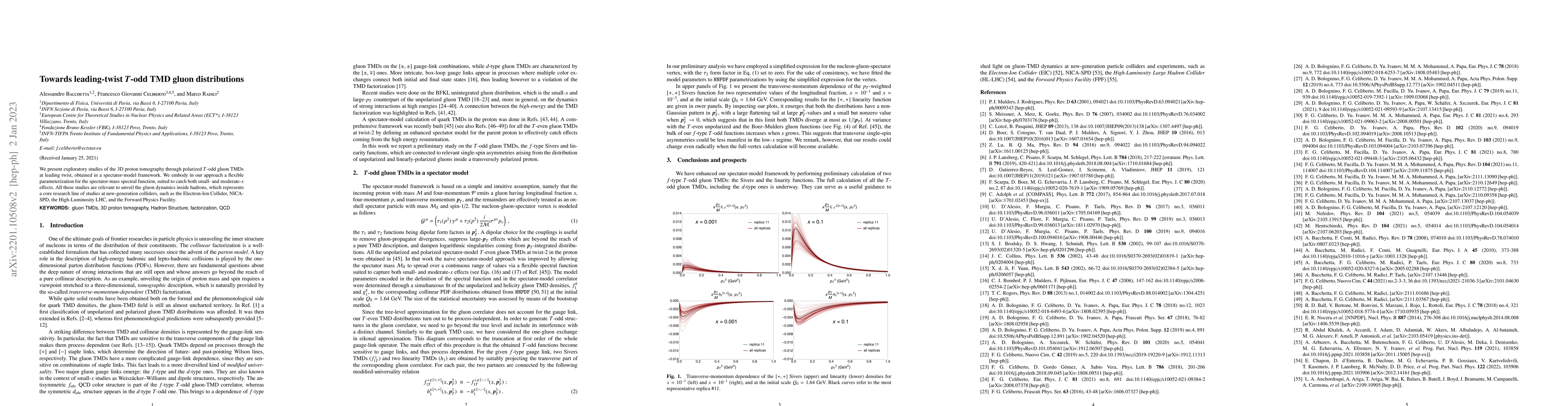 Thumbnail for Towards leading-twist $T$-odd TMD gluon distributions