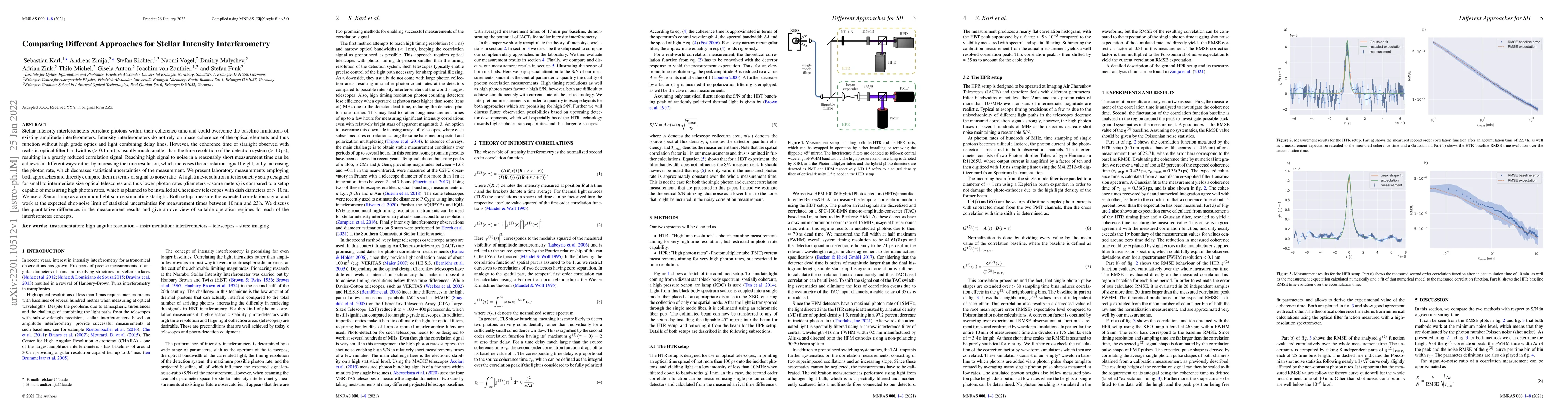Thumbnail for Comparing Different Approaches for Stellar Intensity Interferometry