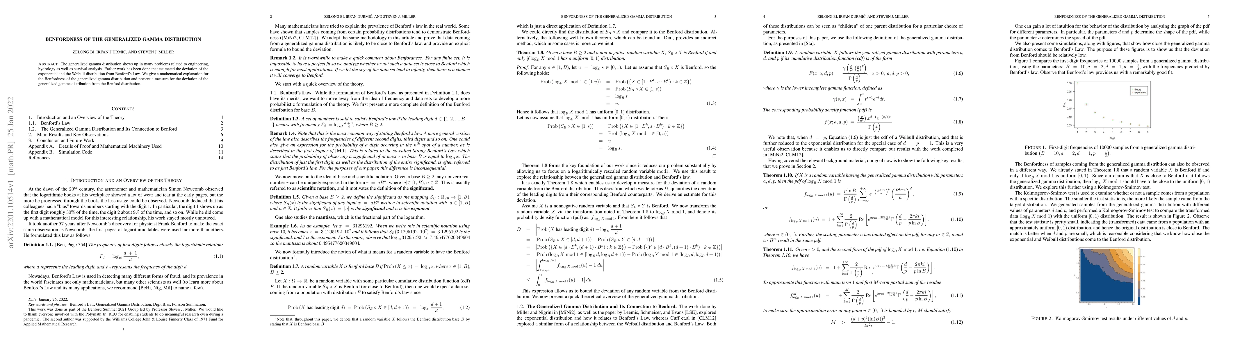 Thumbnail for Benfordness of the Generalized Gamma Distribution