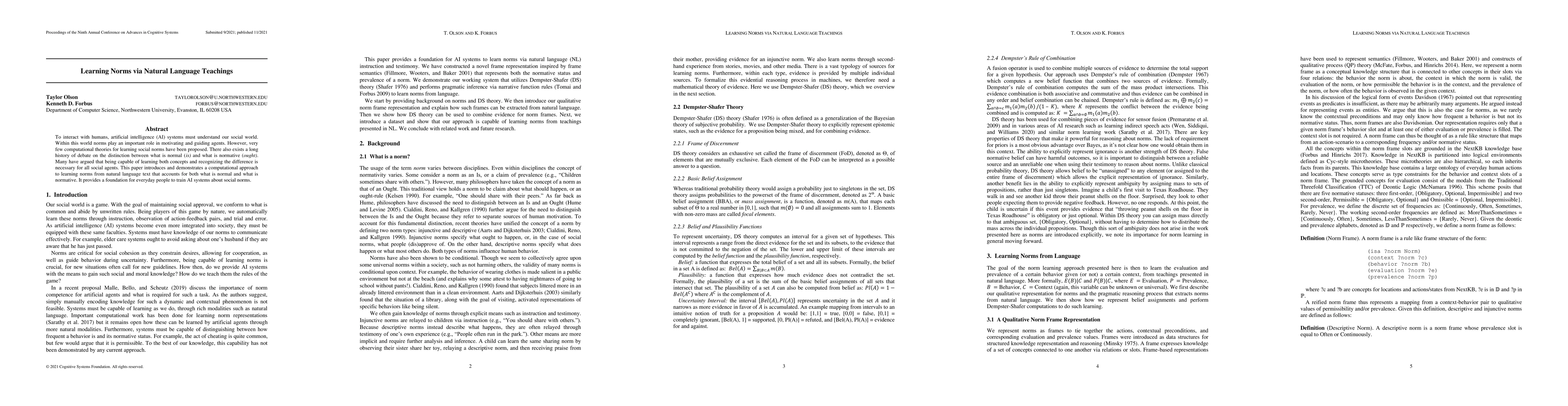 Thumbnail for Learning Norms via Natural Language Teachings