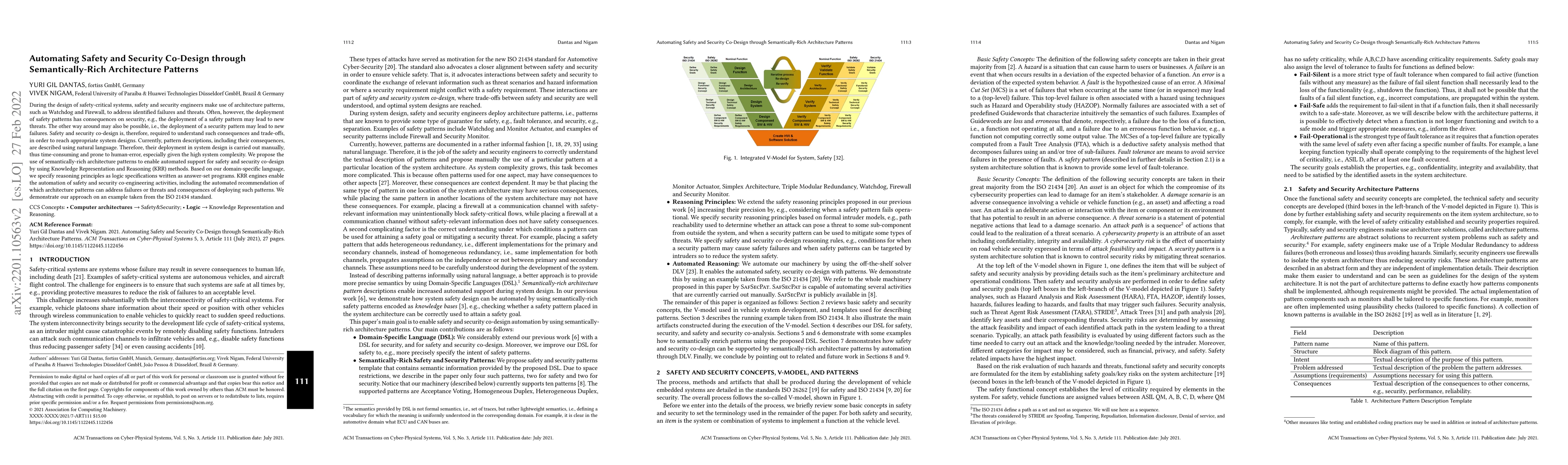 Thumbnail for Automating Safety and Security Co-Design through Semantically-Rich
  Architecture Patterns
