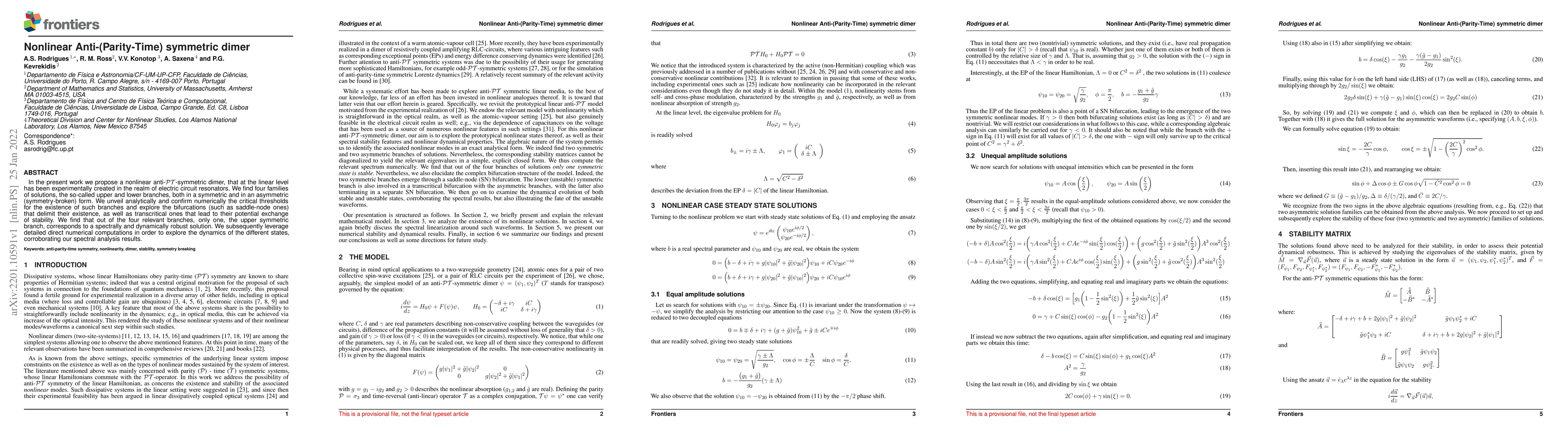 Thumbnail for Nonlinear Anti-(Parity-Time) symmetric dimer