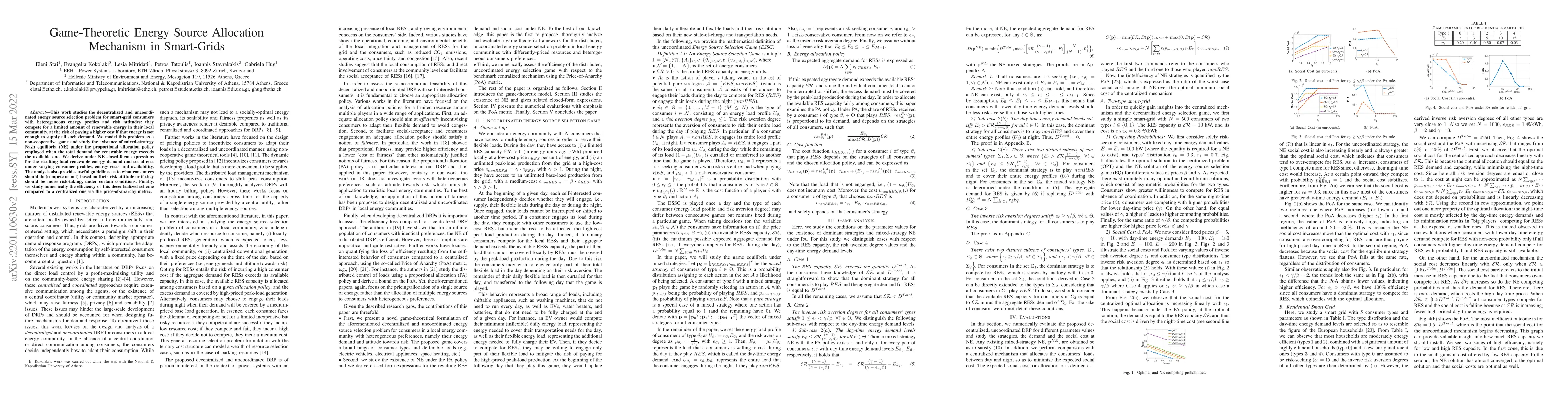 Thumbnail for Game-Theoretic Energy Source Allocation Mechanism in Smart-Grids