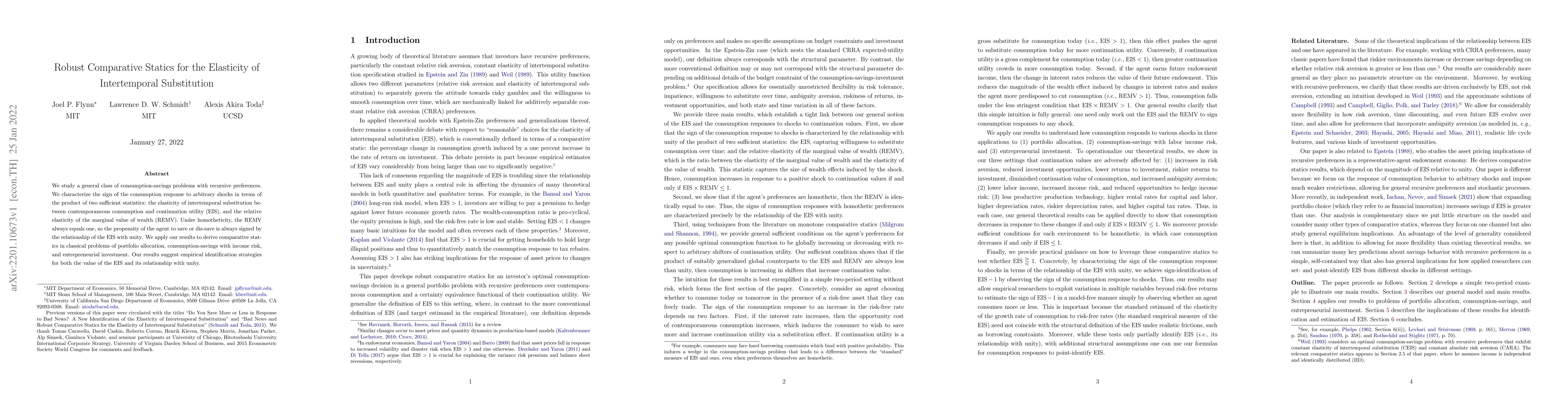 Thumbnail for Robust Comparative Statics for the Elasticity of Intertemporal
  Substitution