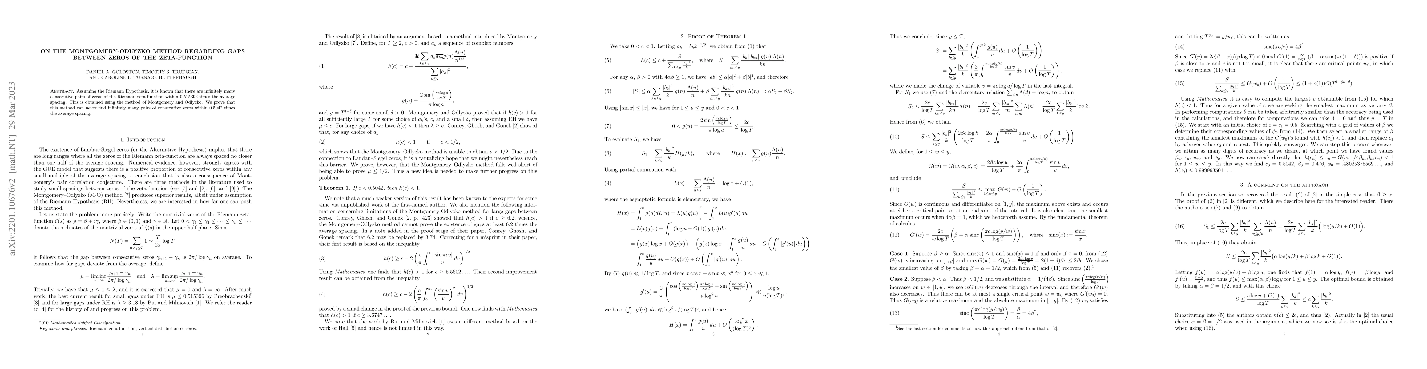 Thumbnail for On the Montgomery-Odlyzko method regarding gaps between zeros of the
  zeta-function