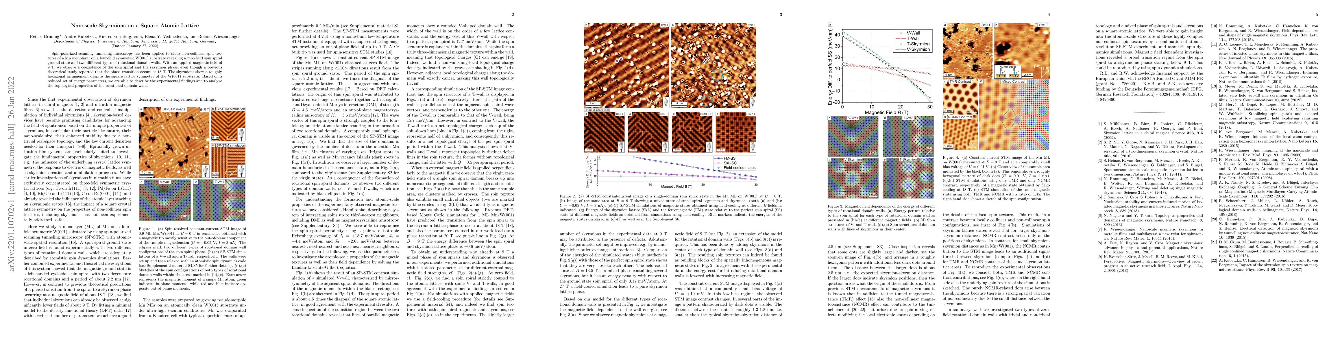 Thumbnail for Nanoscale Skyrmions on a Square Atomic Lattice