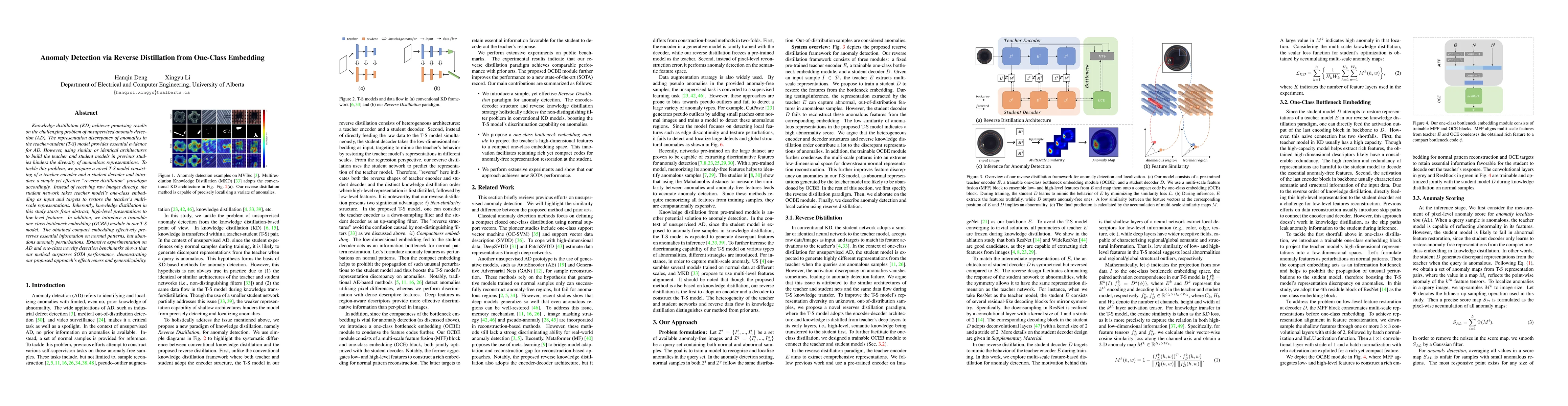 Thumbnail for Anomaly Detection via Reverse Distillation from One-Class Embedding