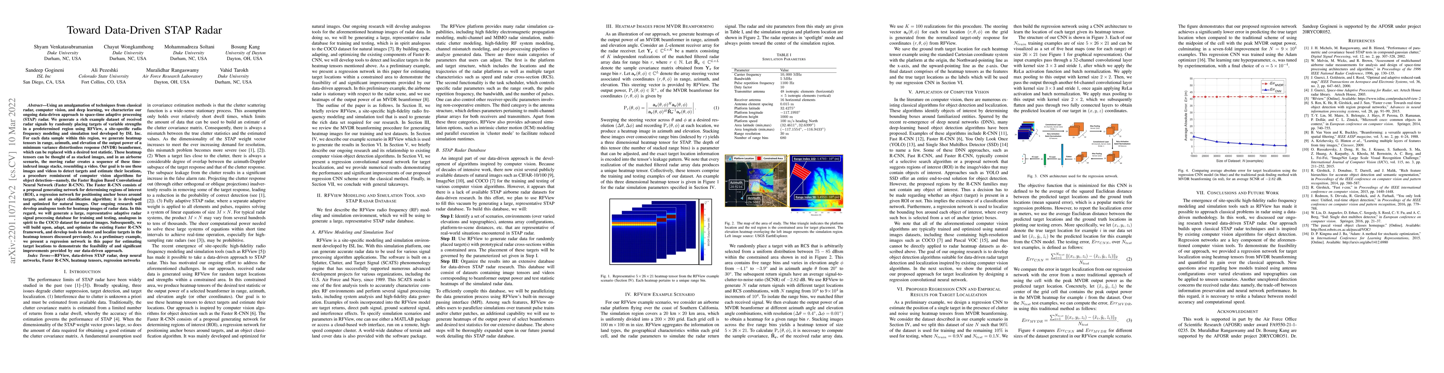 Thumbnail for Toward Data-Driven STAP Radar