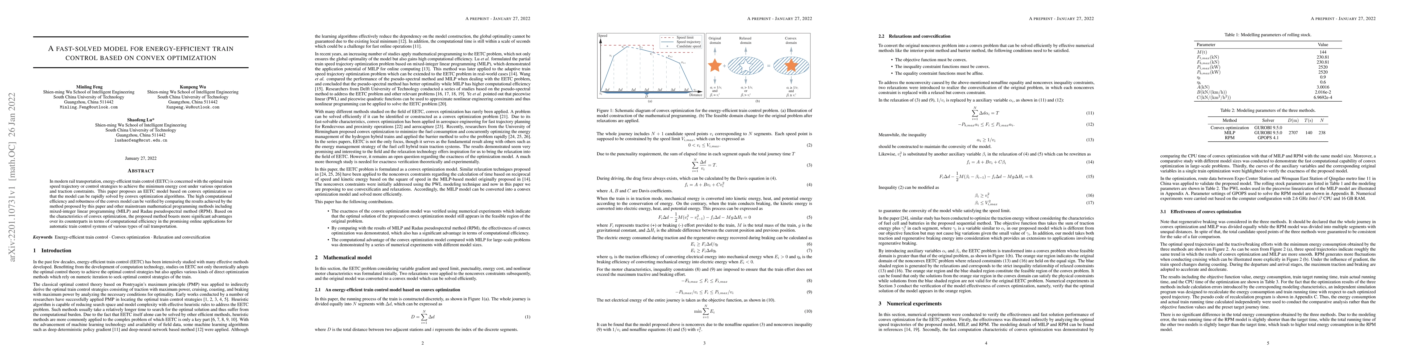 Thumbnail for A fast-solved model for energy-efficient train control based on convex
  optimization
