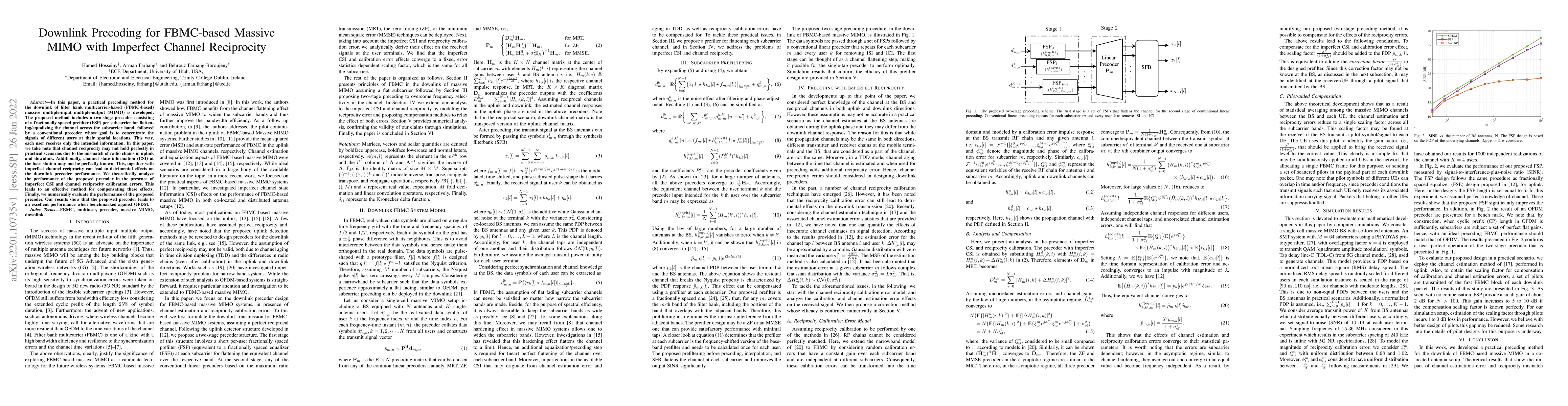 Thumbnail for Downlink Precoding for FBMC-based Massive MIMO with Imperfect Channel
  Reciprocity