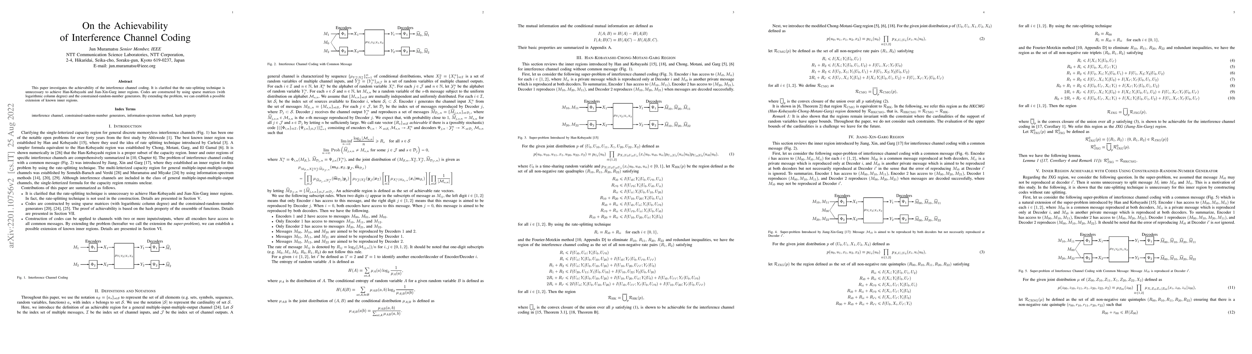 Thumbnail for On the Achievability of Interference Channel Coding