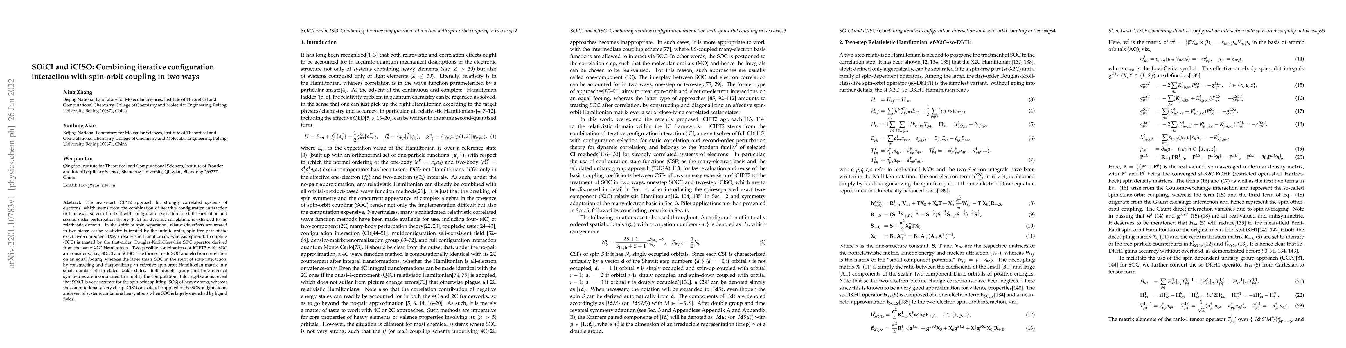 Thumbnail for SOiCI and iCISO: Combining iterative configuration interaction with
  spin-orbit coupling in two ways