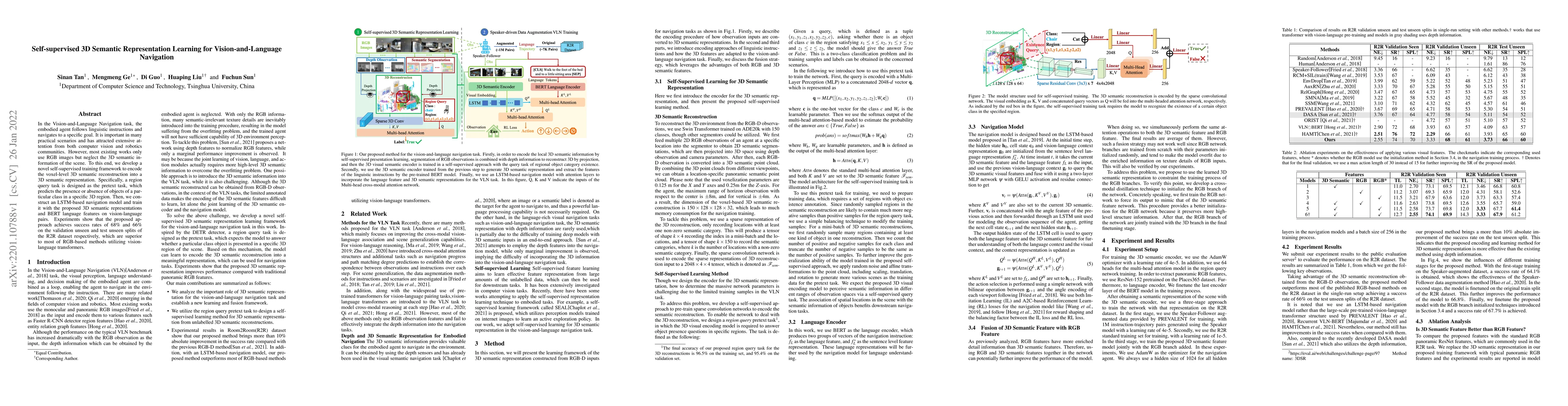 Thumbnail for Self-supervised 3D Semantic Representation Learning for
  Vision-and-Language Navigation