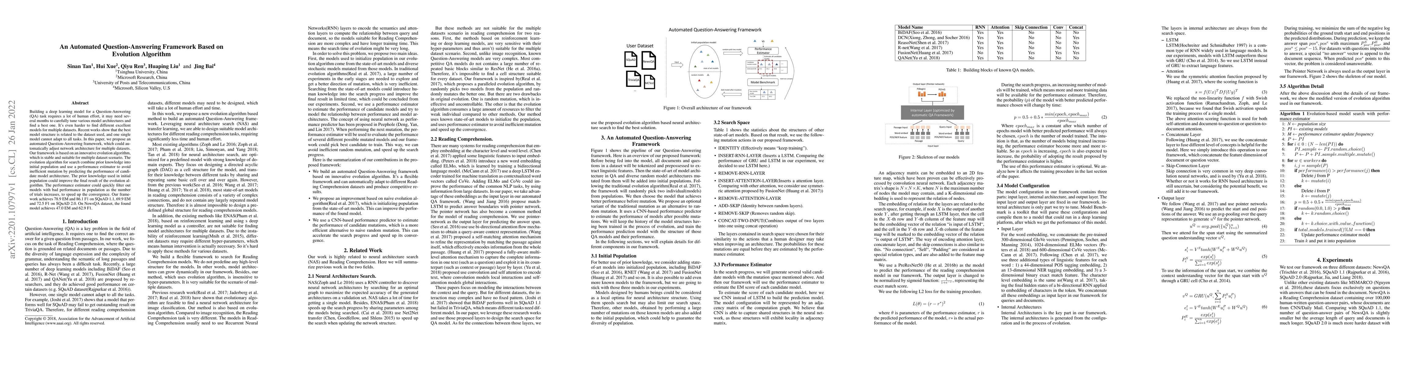 Thumbnail for An Automated Question-Answering Framework Based on Evolution Algorithm
