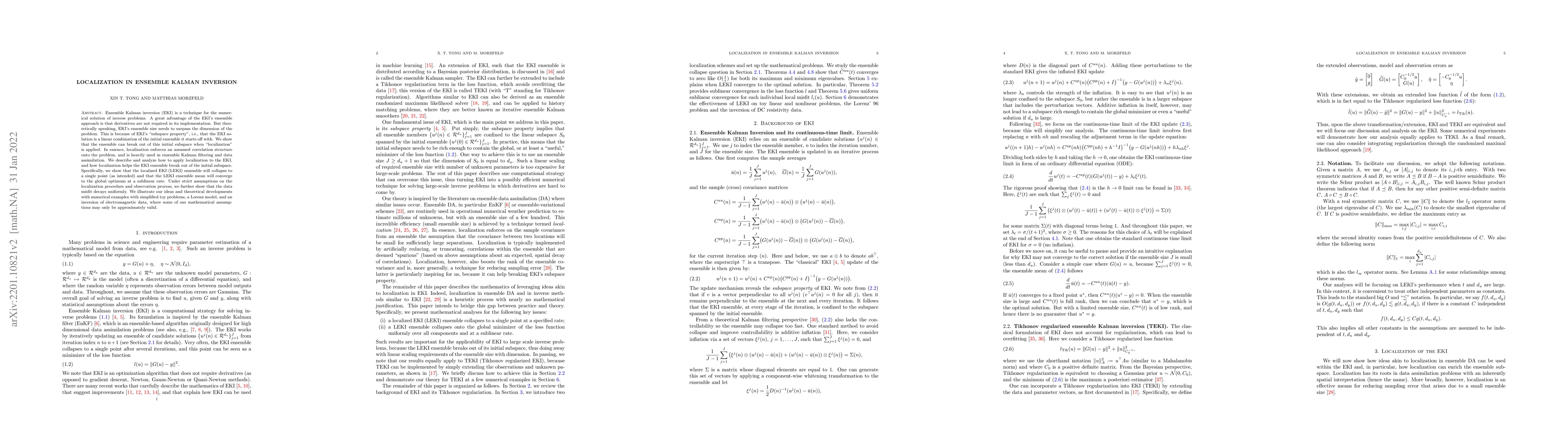 Thumbnail for Localization in Ensemble Kalman inversion