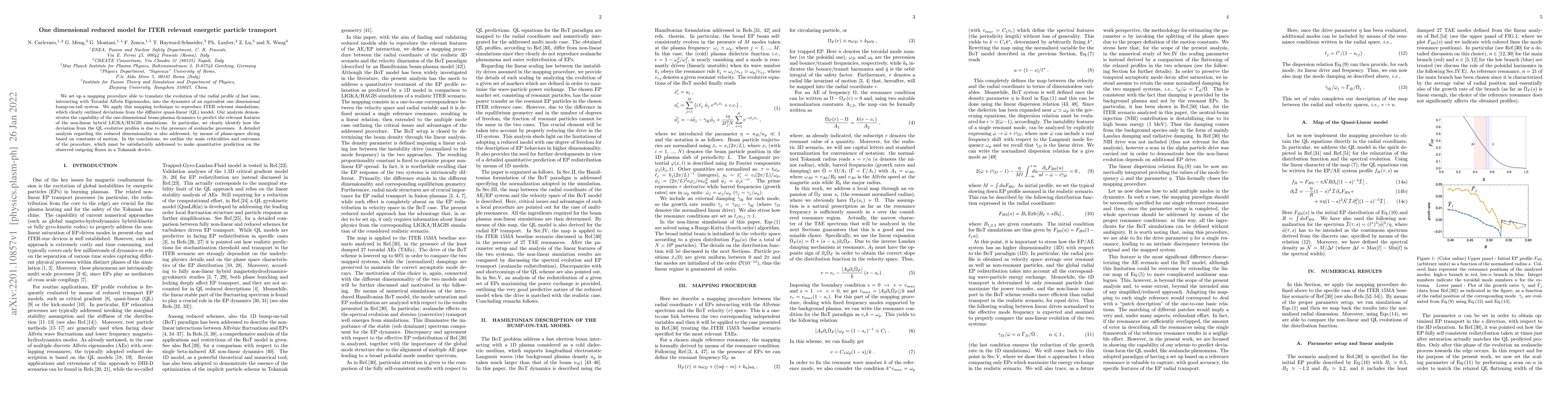 Thumbnail for One dimensional reduced model for ITER relevant energetic particle
  transport