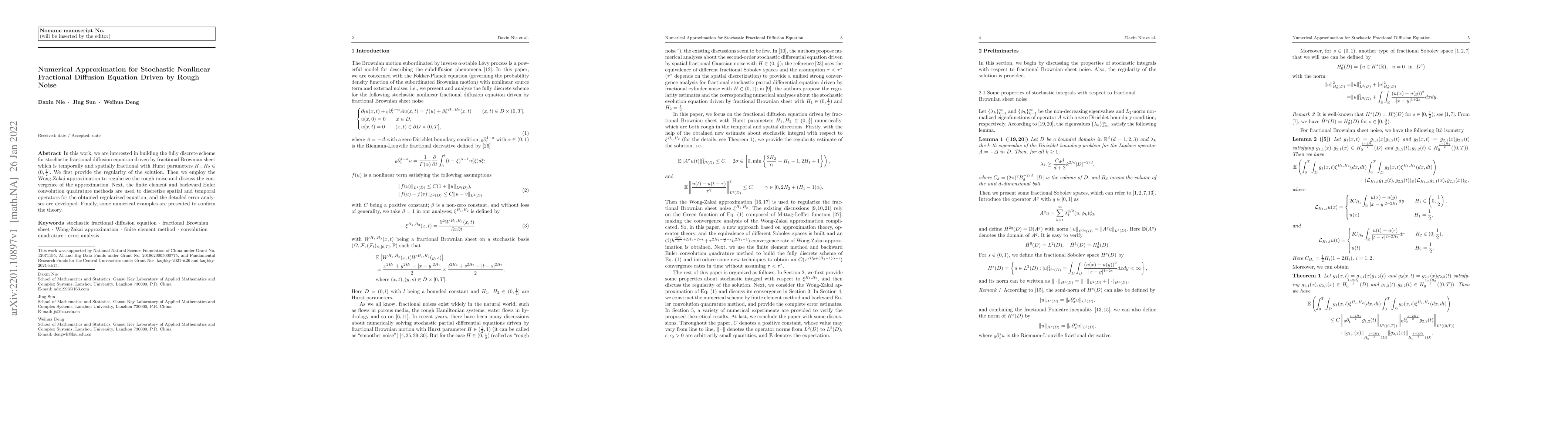 Thumbnail for Numerical Approximation for Stochastic Nonlinear Fractional Diffusion
  Equation Driven by Rough Noise