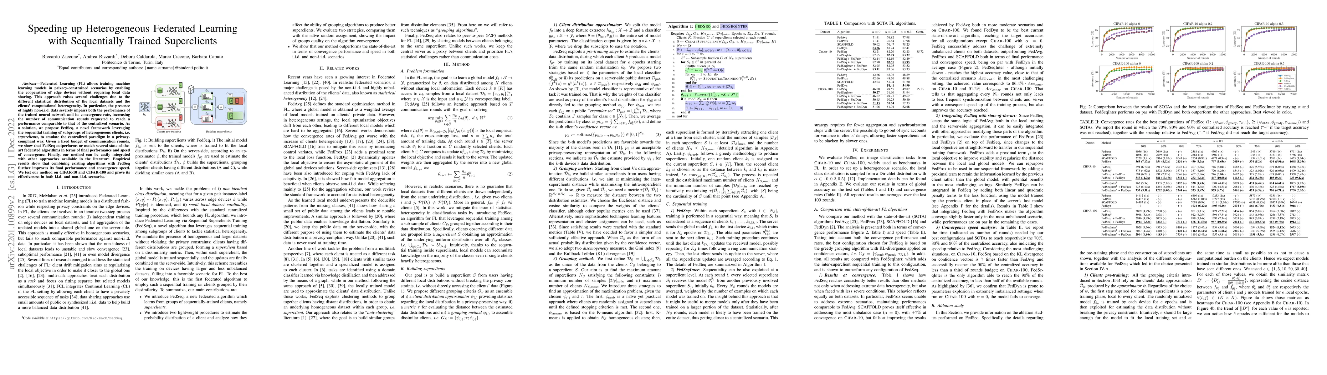 Thumbnail for Speeding up Heterogeneous Federated Learning with Sequentially Trained
  Superclients