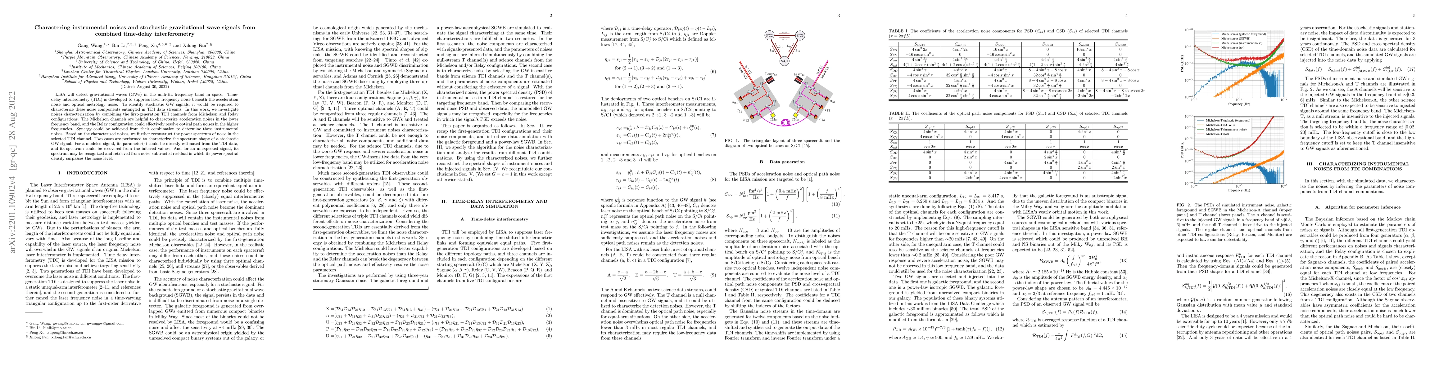 Thumbnail for Charactering instrumental noises and stochastic gravitational wave
  signals from combined time-delay interferometry