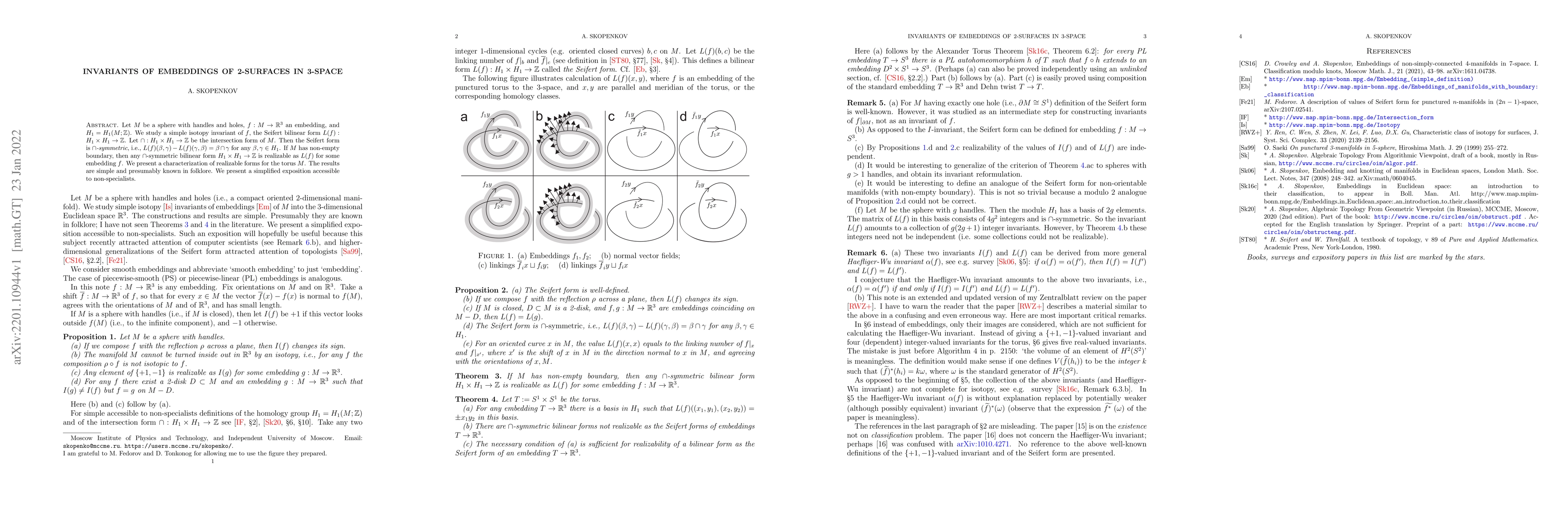 Thumbnail for Invariants of embeddings of 2-surfaces in 3-space