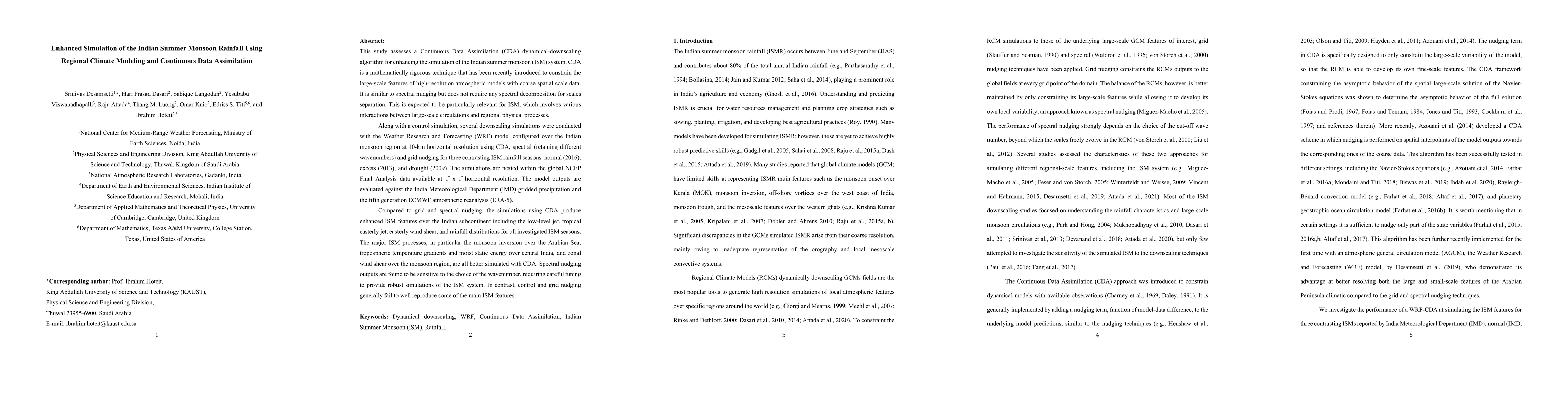Thumbnail for Enhanced Simulation of the Indian Summer Monsoon Rainfall Using Regional
  Climate Modeling and Continuous Data Assimilation