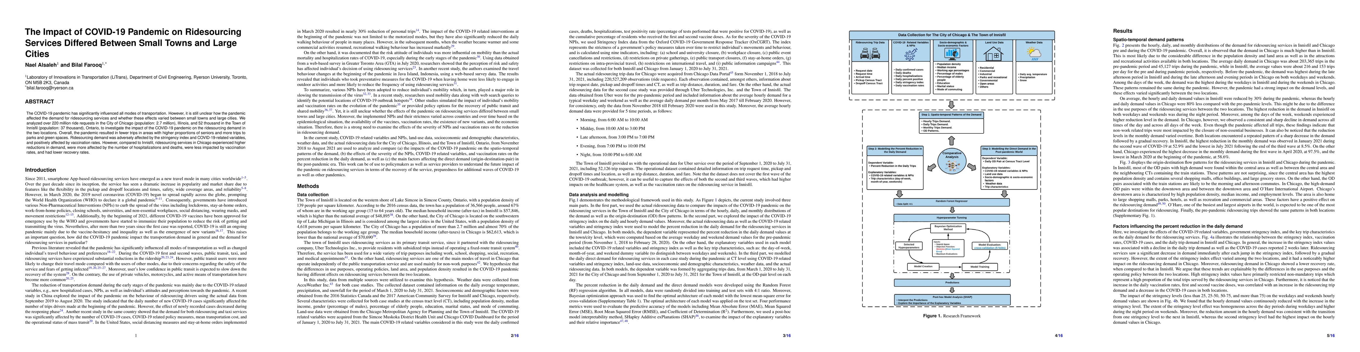 Thumbnail for The Impact of COVID-19 Pandemic on Ridesourcing Services Differed
  Between Small Towns and Large Cities