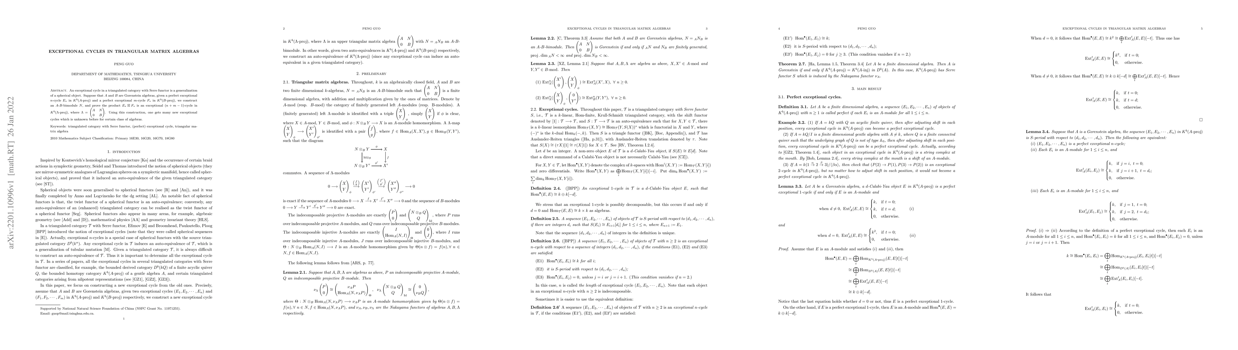 Thumbnail for Exceptional cycles in triangular matrix algebras