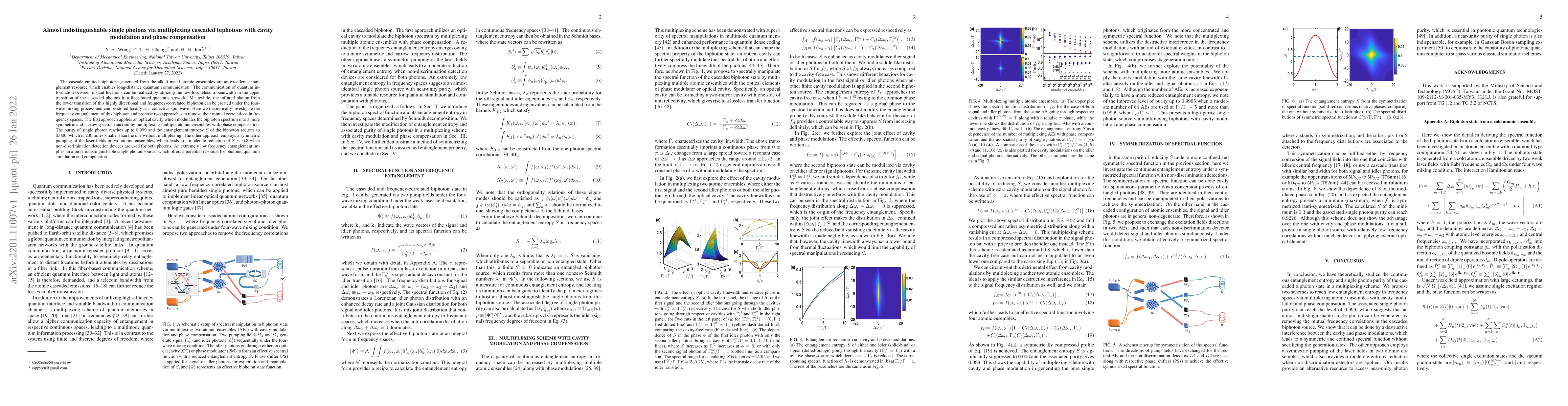 Thumbnail for Almost indistinguishable single photons via multiplexing cascaded
  biphotons with cavity modulation and phase compensation