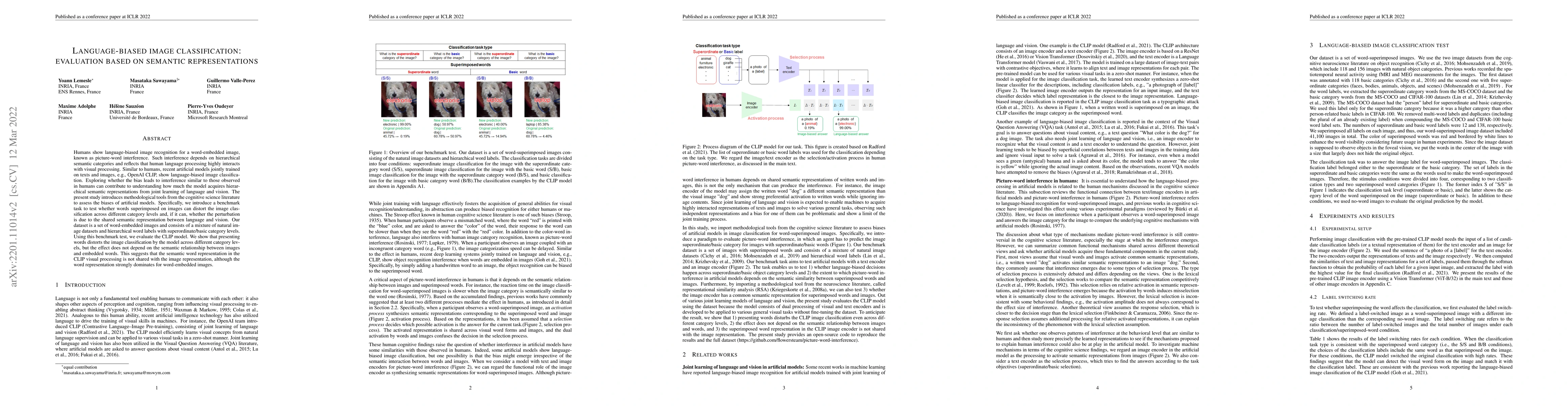 Thumbnail for Language-biased image classification: evaluation based on semantic
  representations