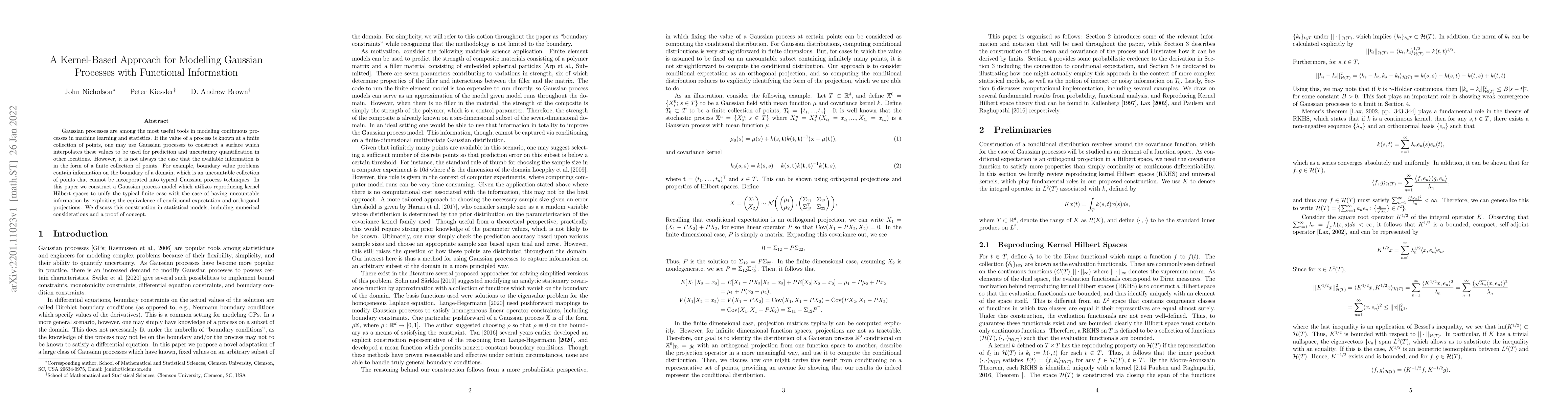 Thumbnail for A Kernel-Based Approach for Modelling Gaussian Processes with Functional
  Information