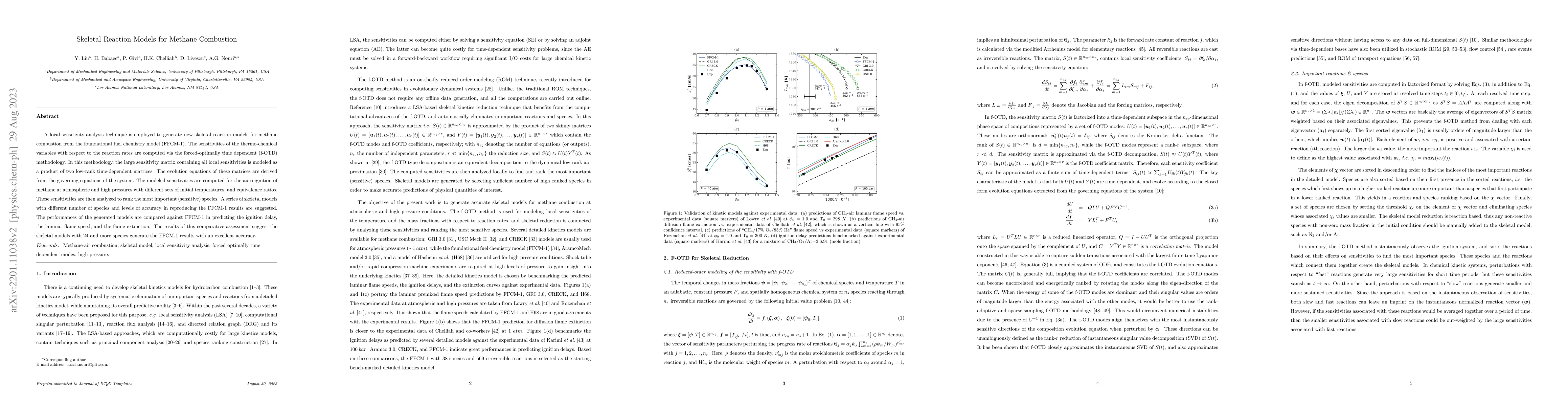 Thumbnail for Skeletal Reaction Models for Methane Combustion