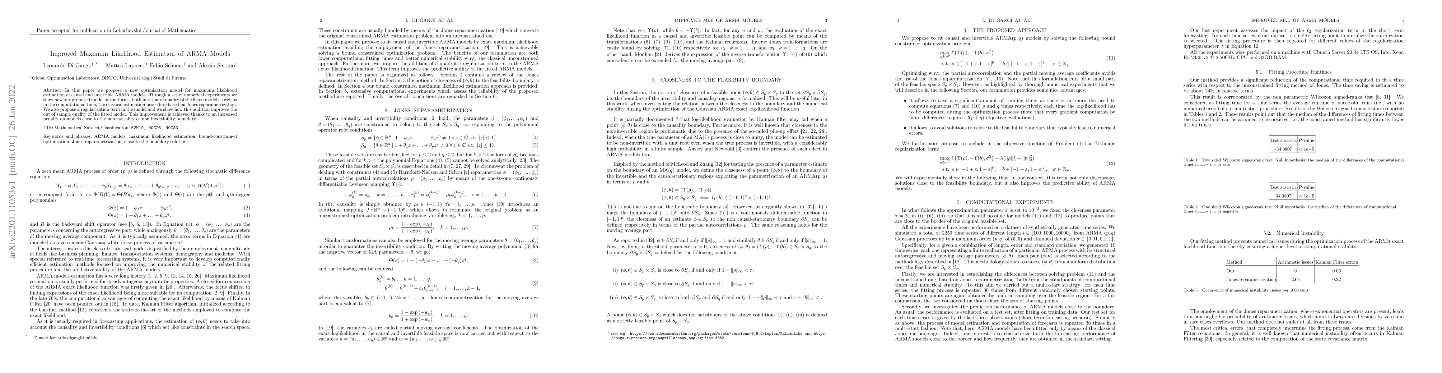 Thumbnail for Improved Maximum Likelihood Estimation of ARMA Models