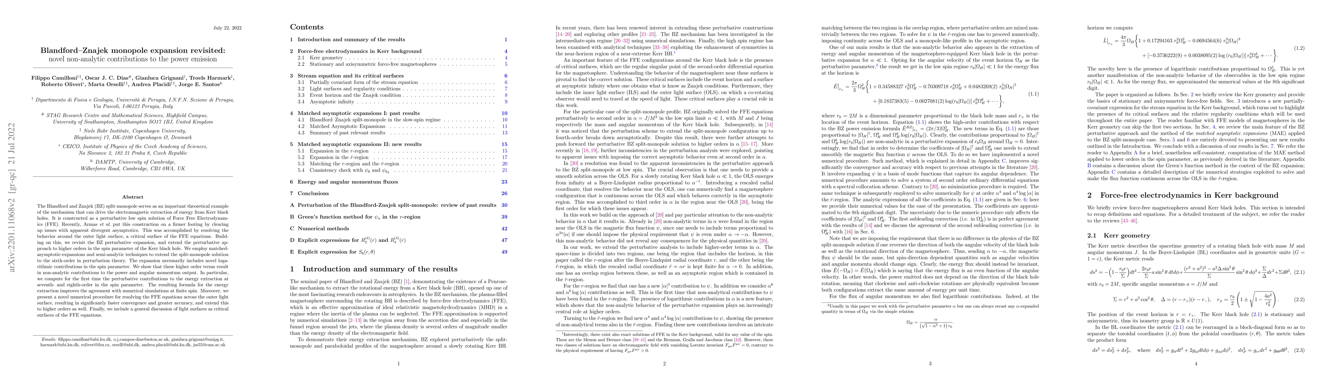 Thumbnail for Blandford--Znajek monopole expansion revisited: novel non-analytic
  contributions to the power emission