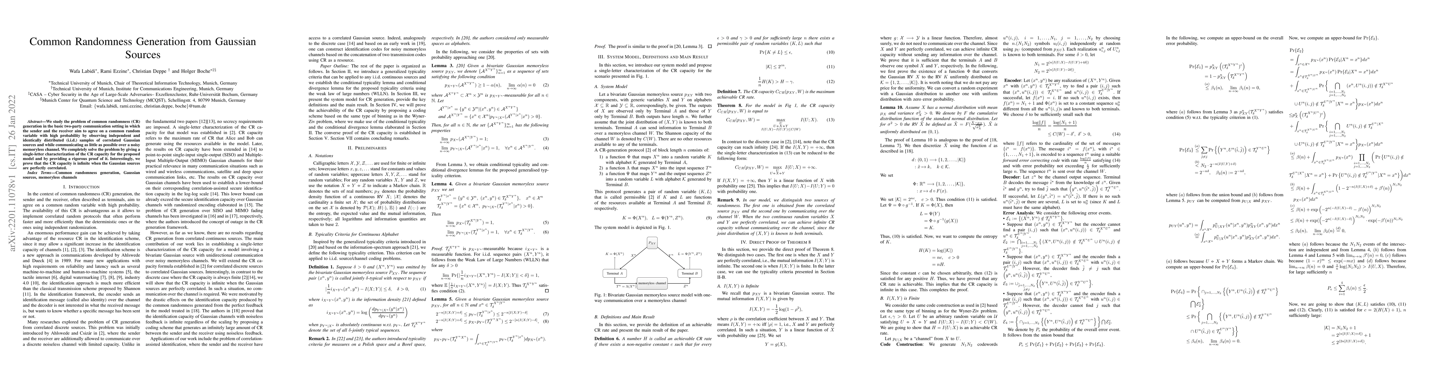 Thumbnail for Common Randomness Generation from Gaussian Sources