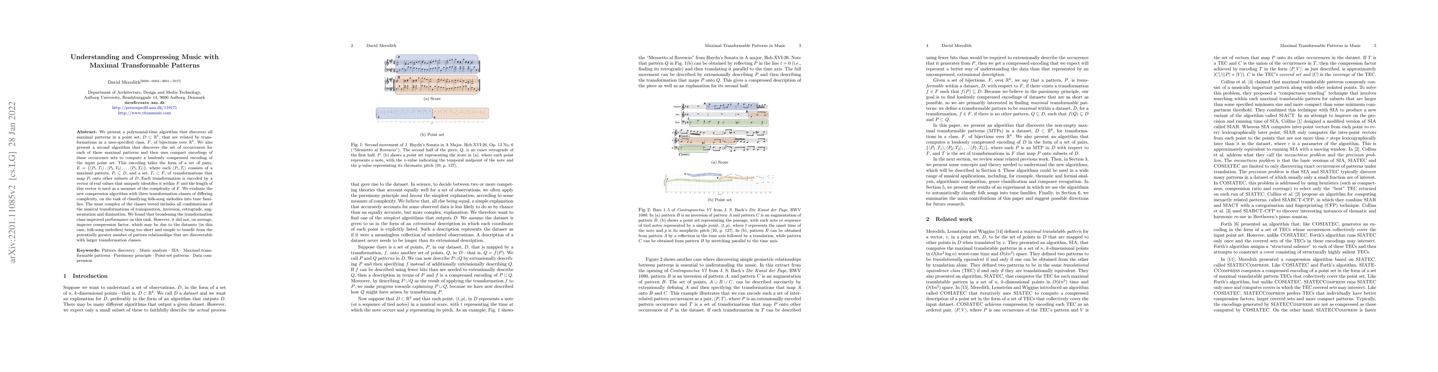 Thumbnail for Understanding and Compressing Music with Maximal Transformable Patterns